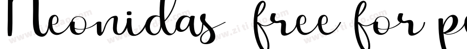 Neonidas (free for personal use)字体转换